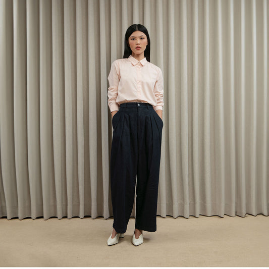 Kalea Denim Pants (HijabChic x Nabillasyal) - Celana Denim Semi Barel | HijabChic