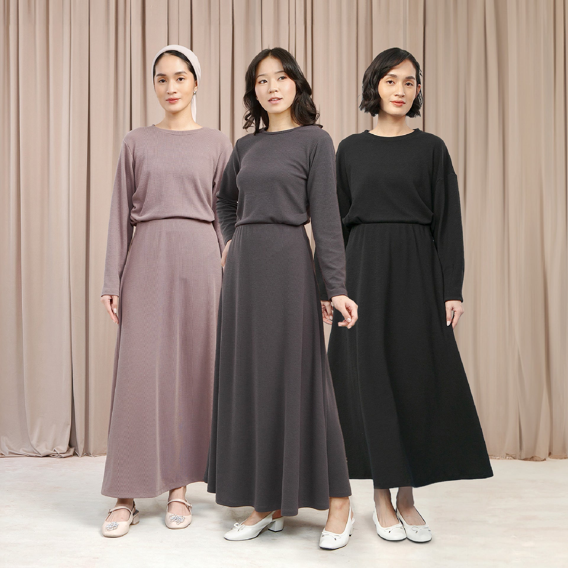 Della Skirt - Rok Knit A-Line Karet Pinggang | HijabChic