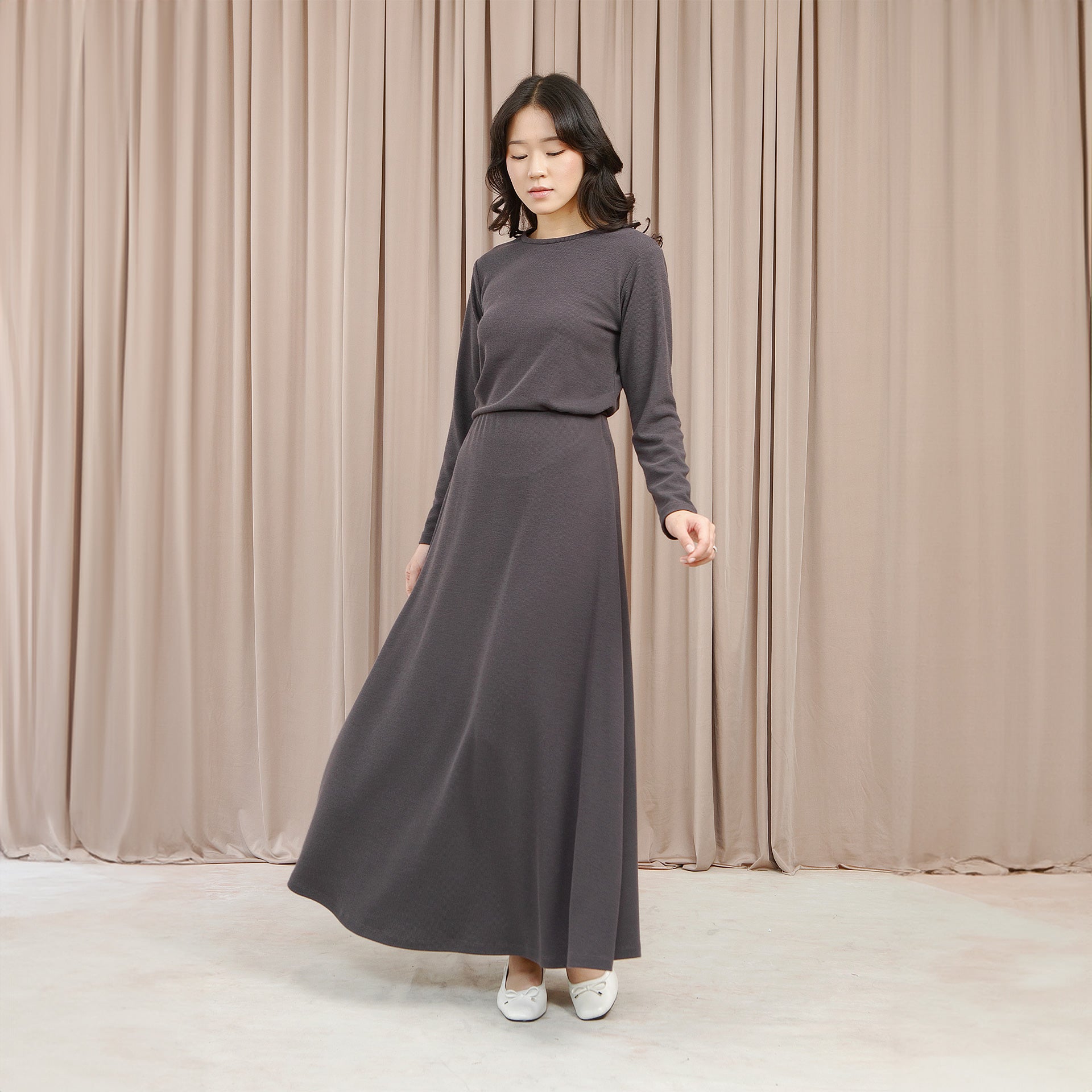 Della Skirt - Rok Knit A-Line Karet Pinggang | HijabChic
