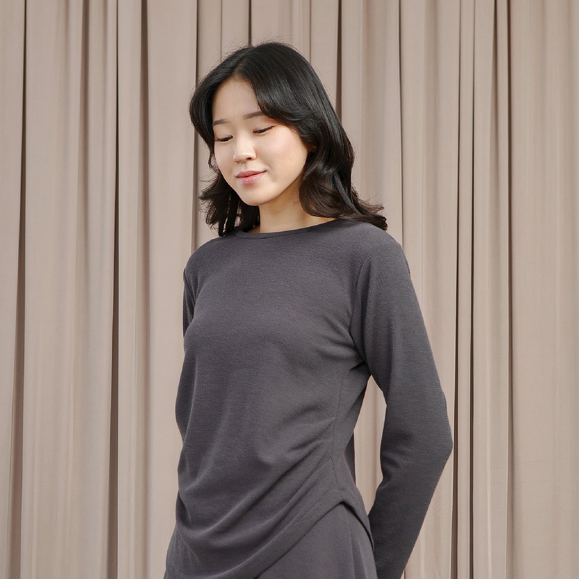 Luna Top - Atasan Knit Pinggang Karet Bervolume | HijabChic