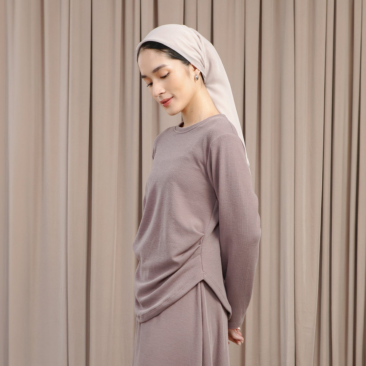 Luna Top - Atasan Knit Pinggang Karet Bervolume | HijabChic