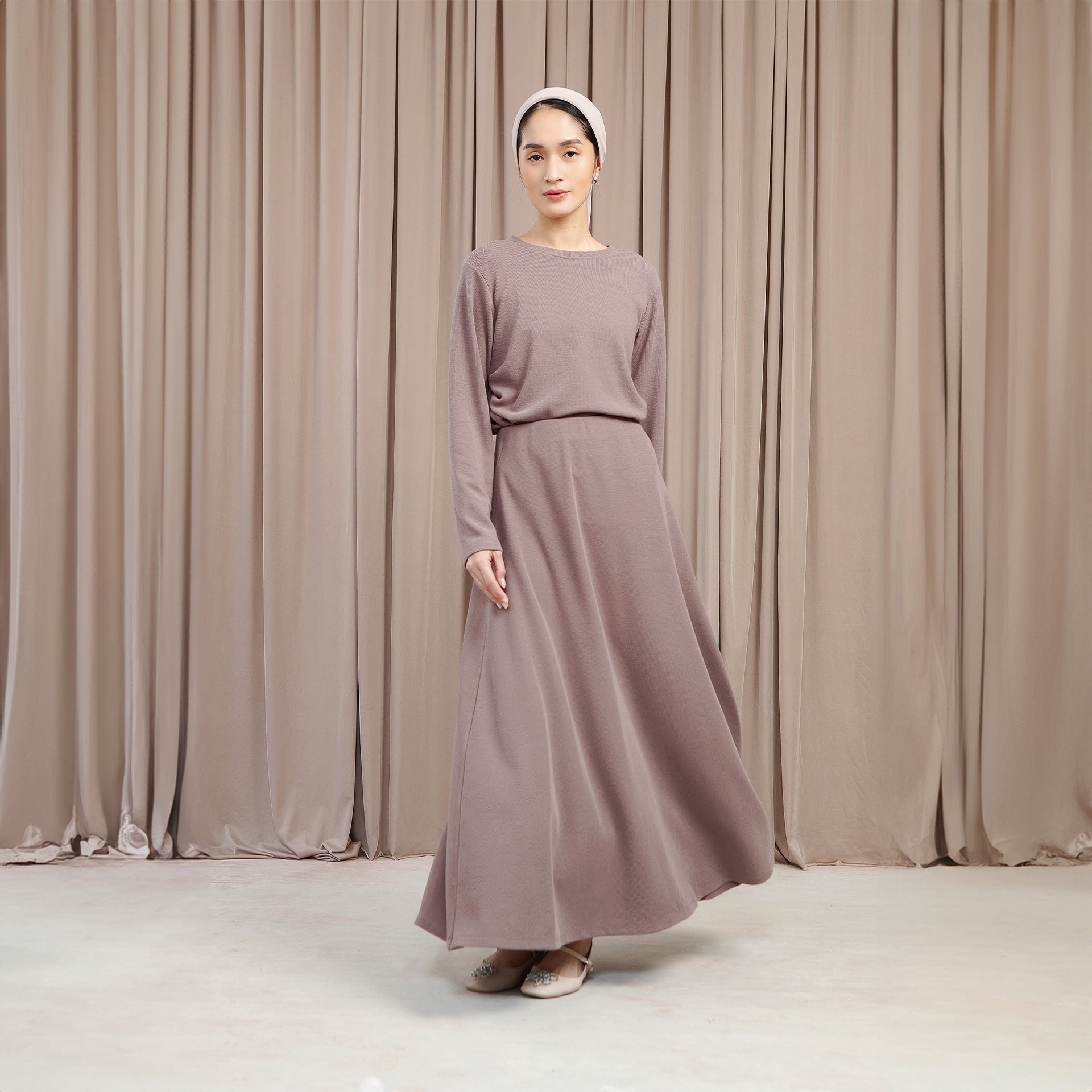 Della Skirt - Rok Knit A-Line Karet Pinggang | HijabChic