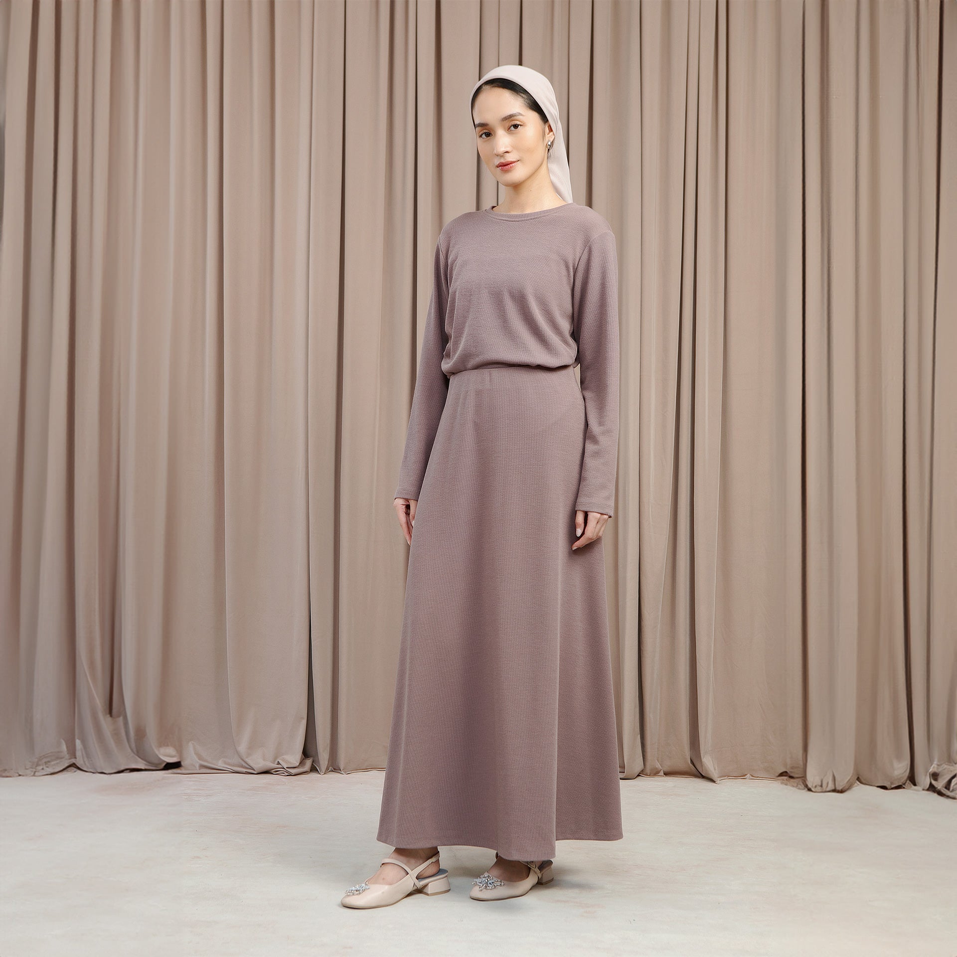 Della Skirt - Rok Knit A-Line Karet Pinggang | HijabChic