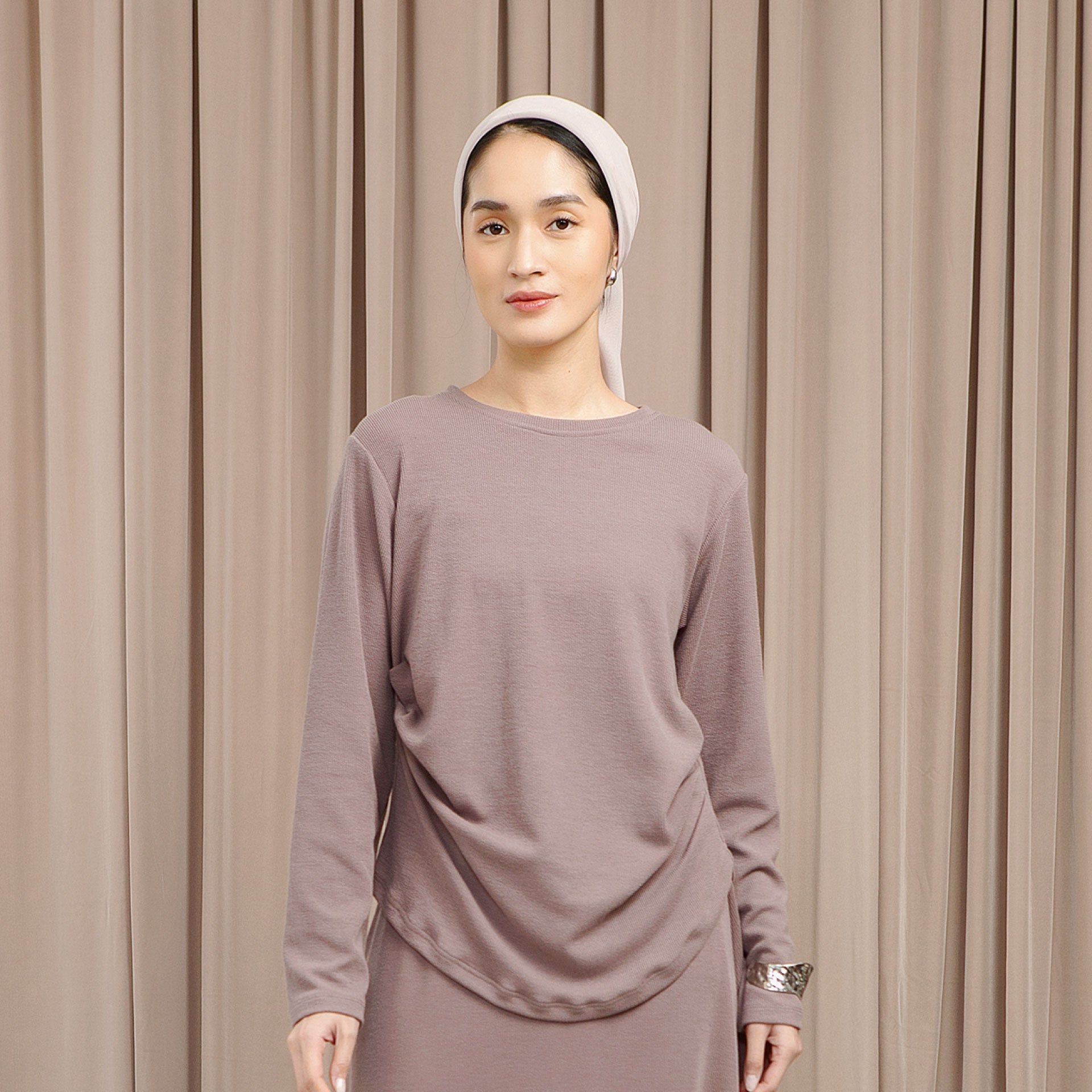 Luna Top - Atasan Knit Pinggang Karet Bervolume | HijabChic