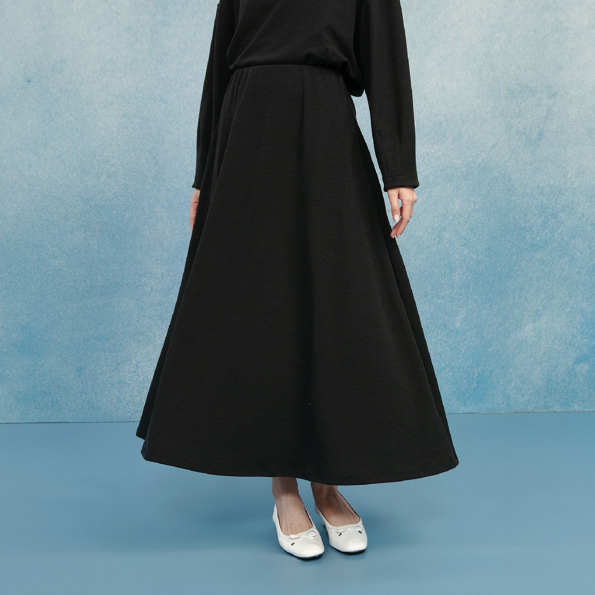 Della Skirt - Rok Knit A-Line Karet Pinggang | HijabChic