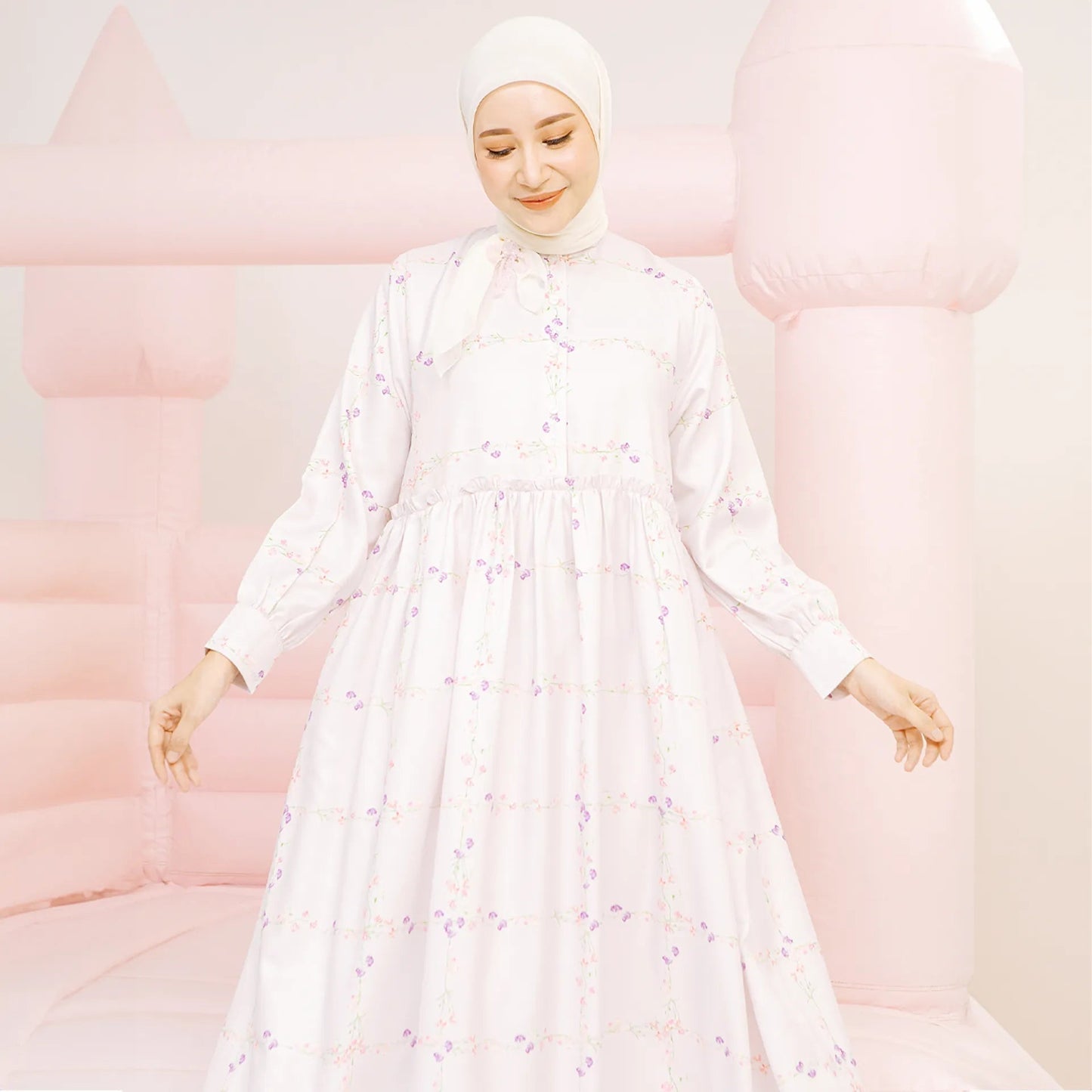 Faye Soft Pink Dress | HijabChic