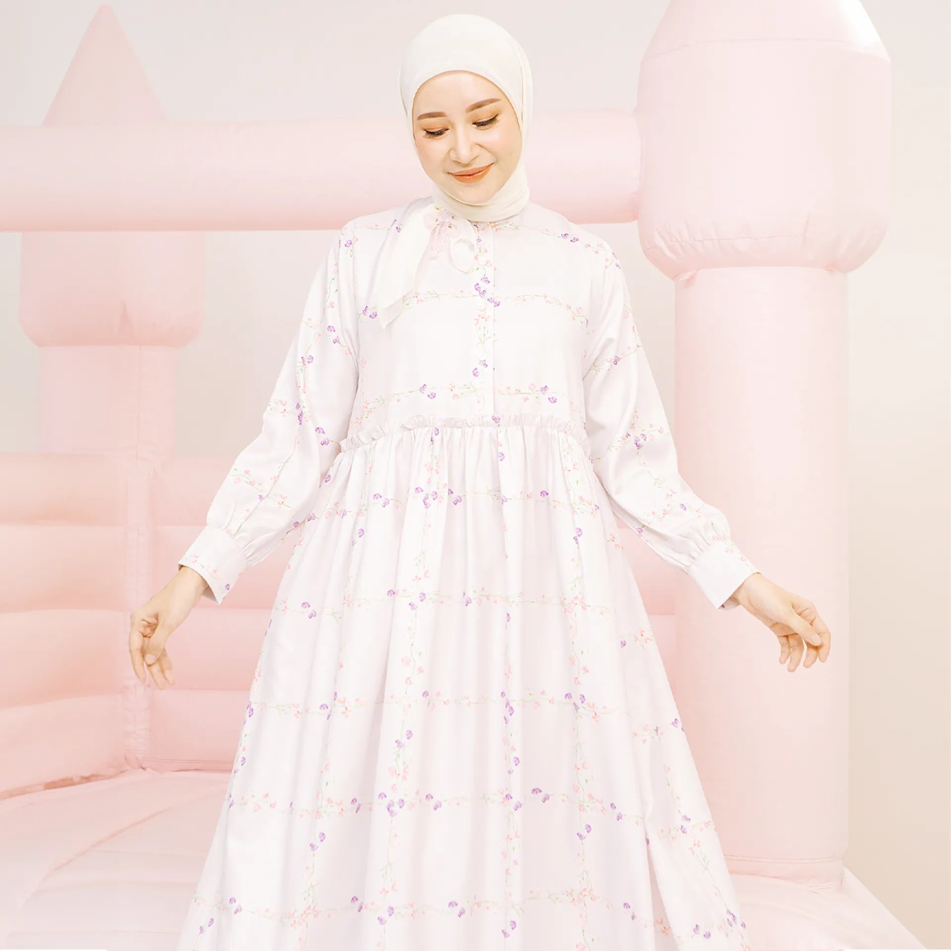 Faye Soft Pink Dress | HijabChic