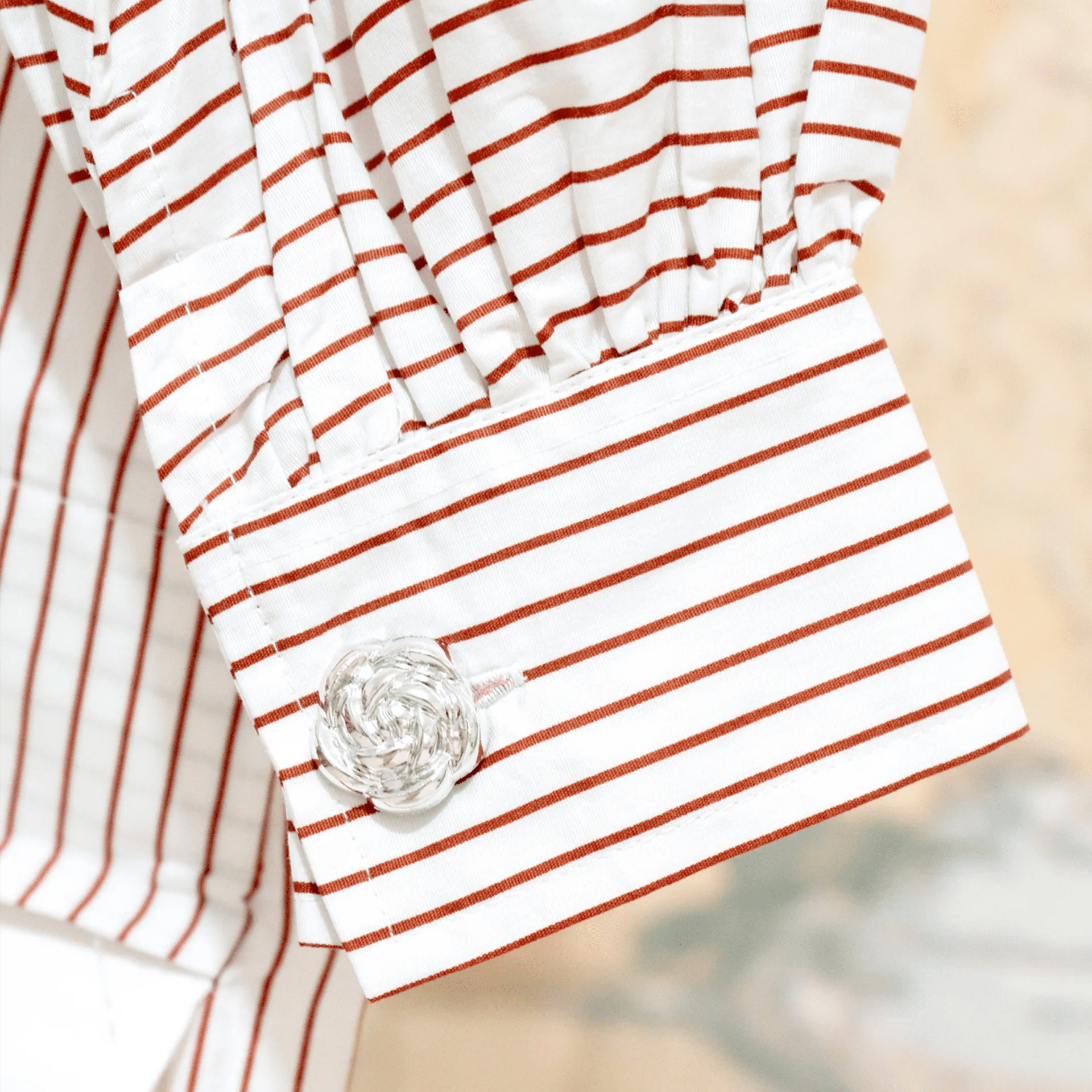 Larra Top - Kemeja Katun Stripe Oversize | HijabChic