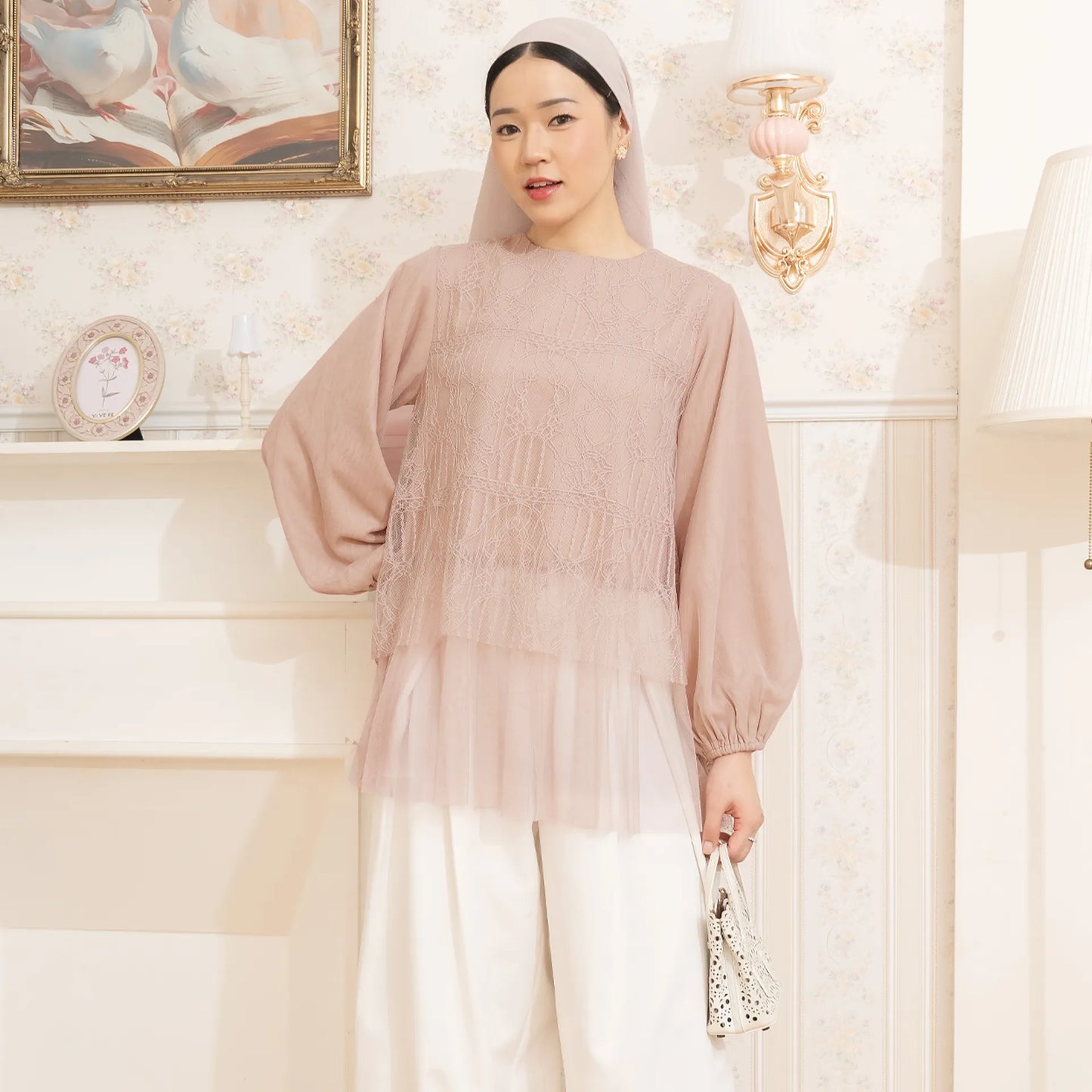 Syahita Dusty Pink Tops