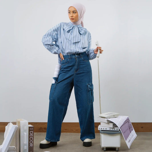 Vira Cargo Blue Denim | HijabChic