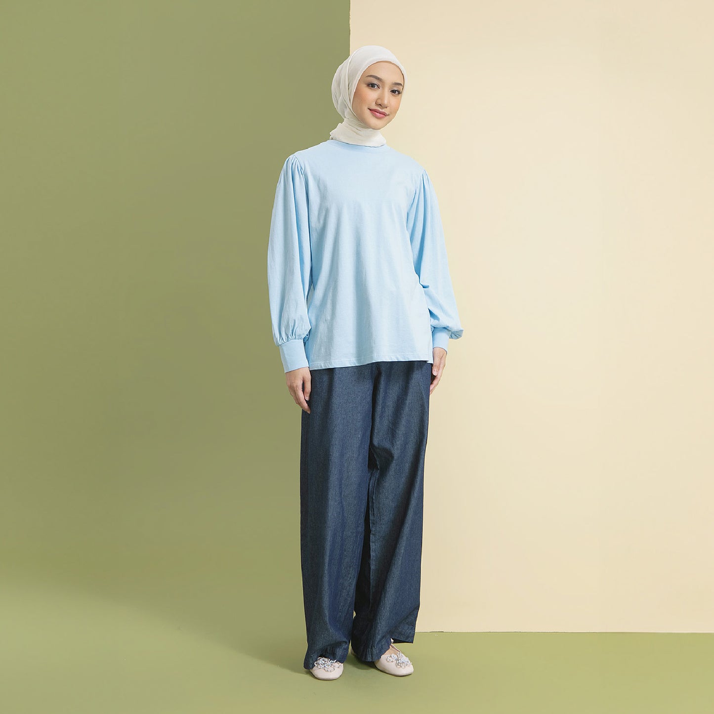 Uzma Dusty Blue Tops
