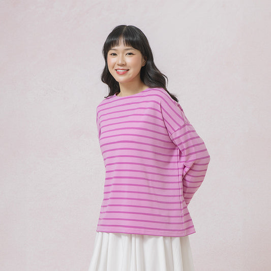 Ulyani Perennial Purple Stripe Tops