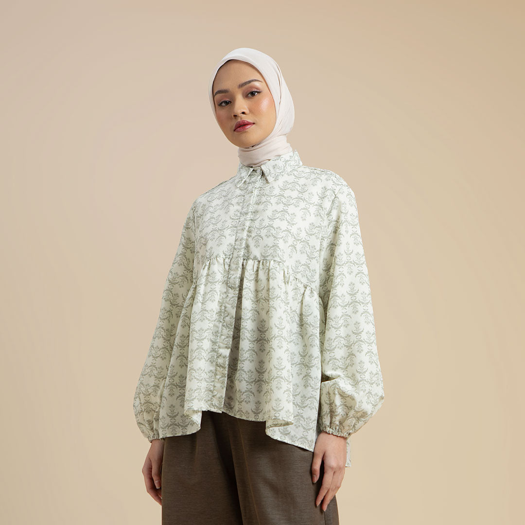 Astrid Top - Blouse Motif Bunga Elegan