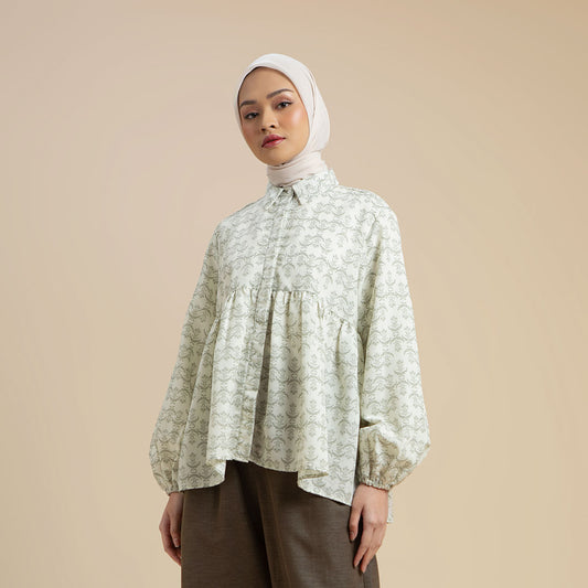 Astrid Top - Blouse Motif Bunga Elegan
