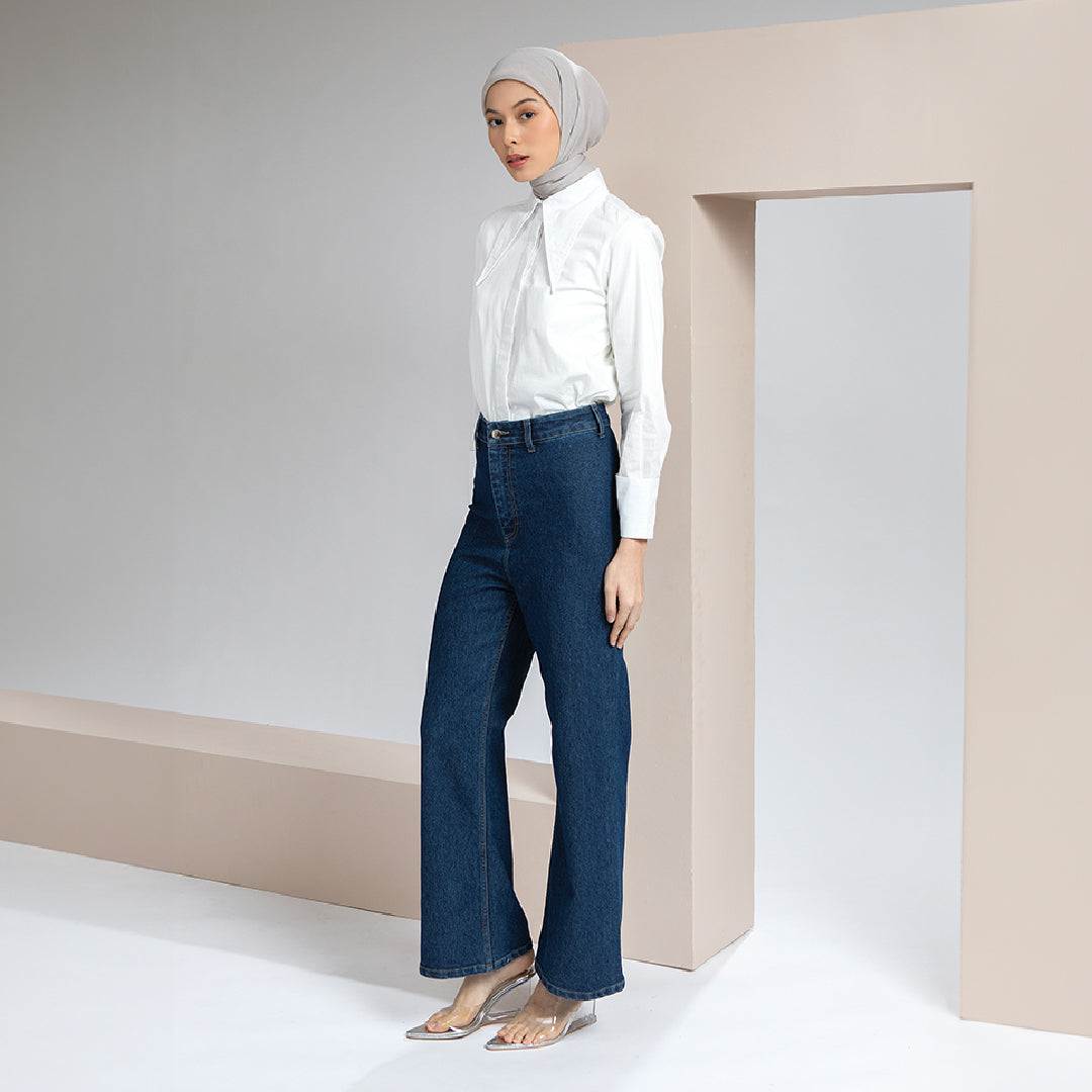 Glenda Dark Blue Denim Pants