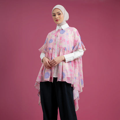 Ilona Outer - Outer Motif Bunga Ruffles