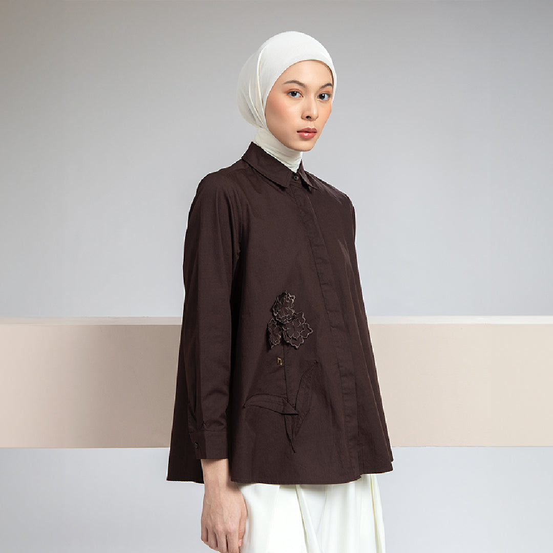 Elarona Top - Dark Brown