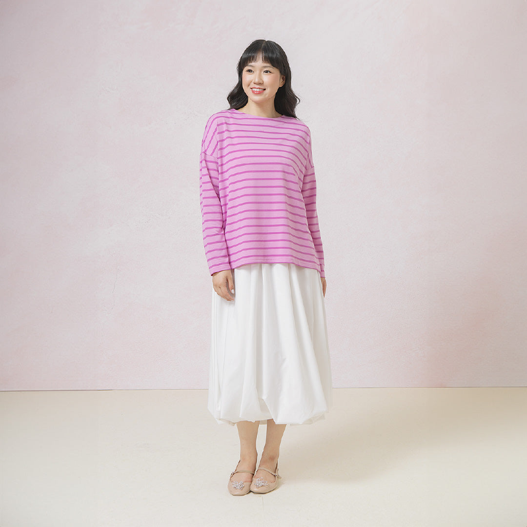 Ulyani Perennial Purple Stripe Tops