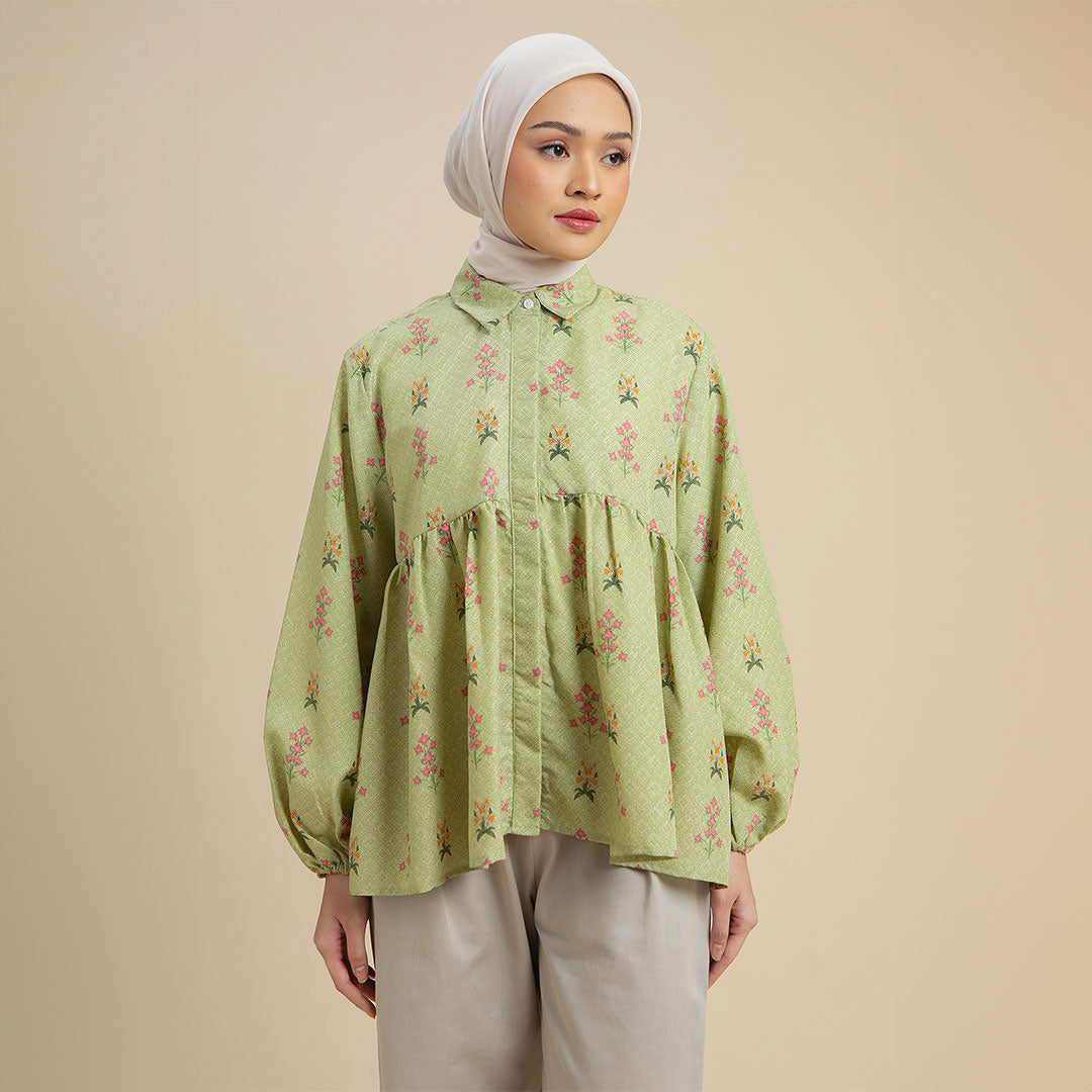 Astrid Top - Blouse Motif Bunga Elegan