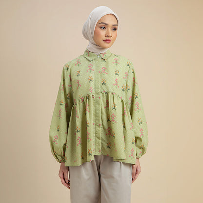 Astrid Top - Blouse Motif Bunga Elegan