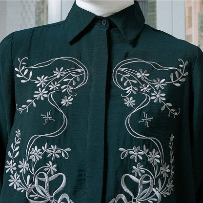 Sarae Embroidery Top - Kemeja Rayon Bordir Bunga