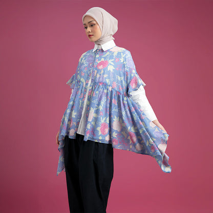 Ilona Outer - Outer Motif Bunga Ruffles