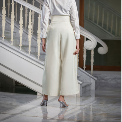 Sekar Beige Pants - Celana Loose Ban Tinggi