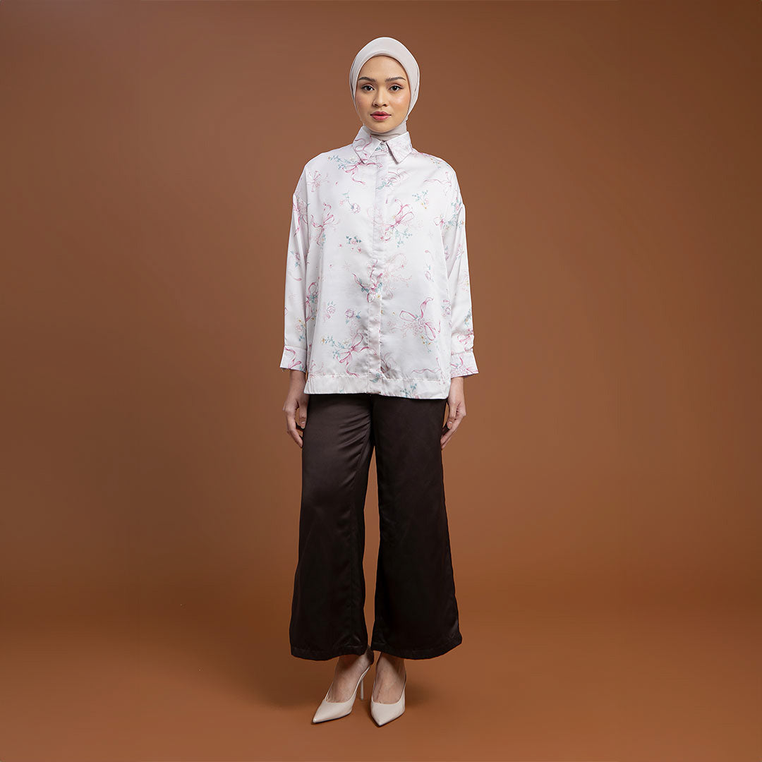 Dalene Top - Kemeja Motif Bunga Elegan