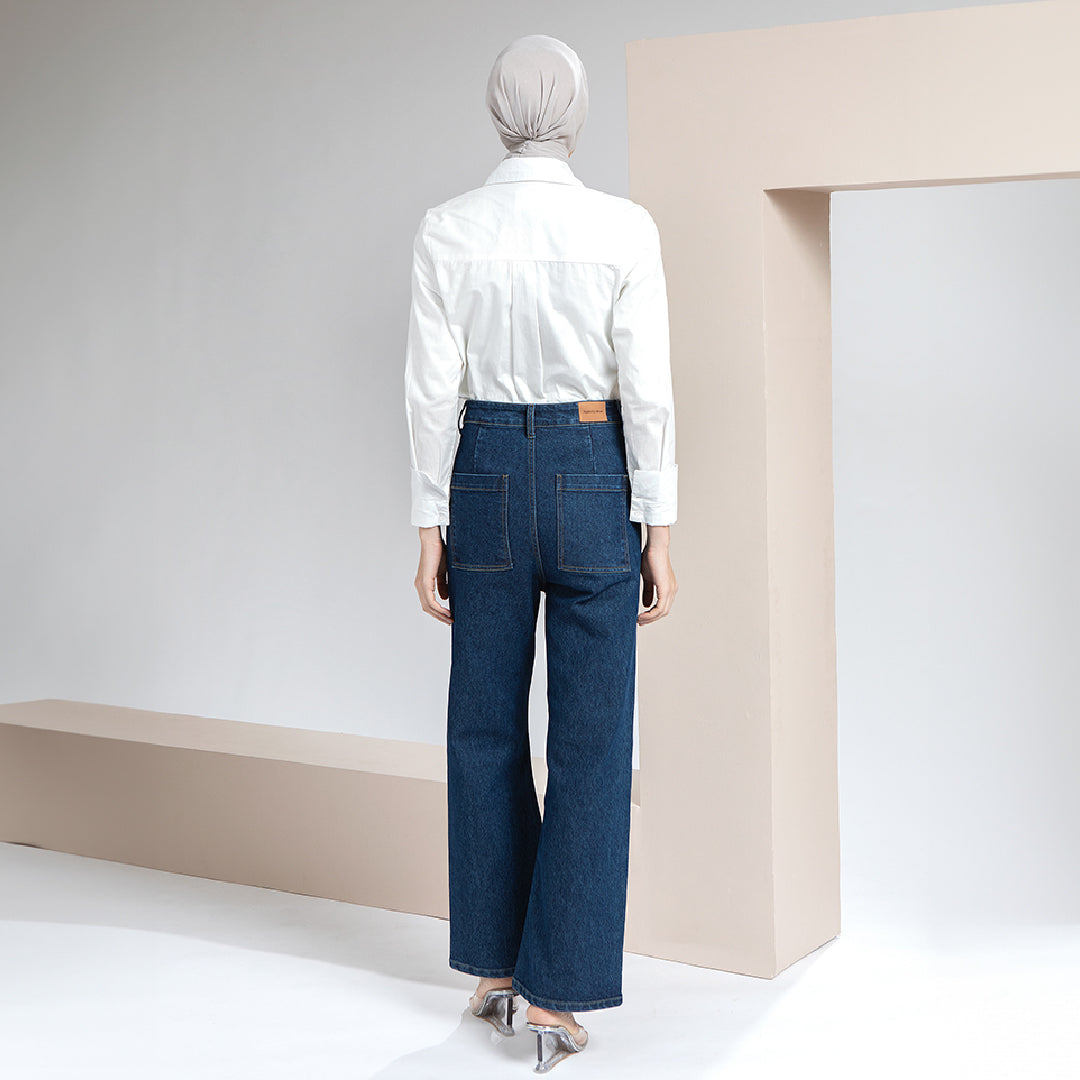 Glenda Dark Blue Denim Pants