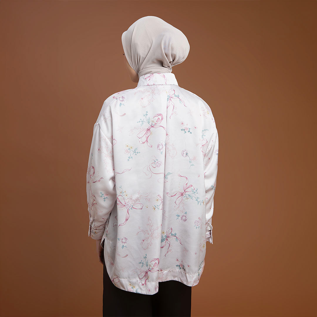 Dalene Top - Kemeja Motif Bunga Elegan