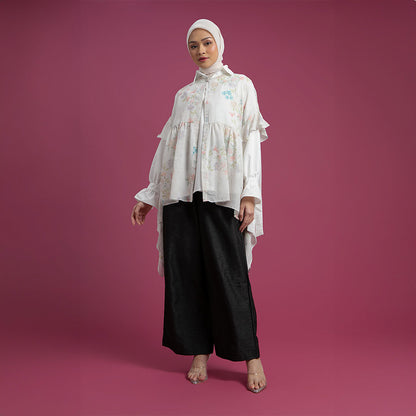 Ilona Outer - Outer Motif Bunga Ruffles