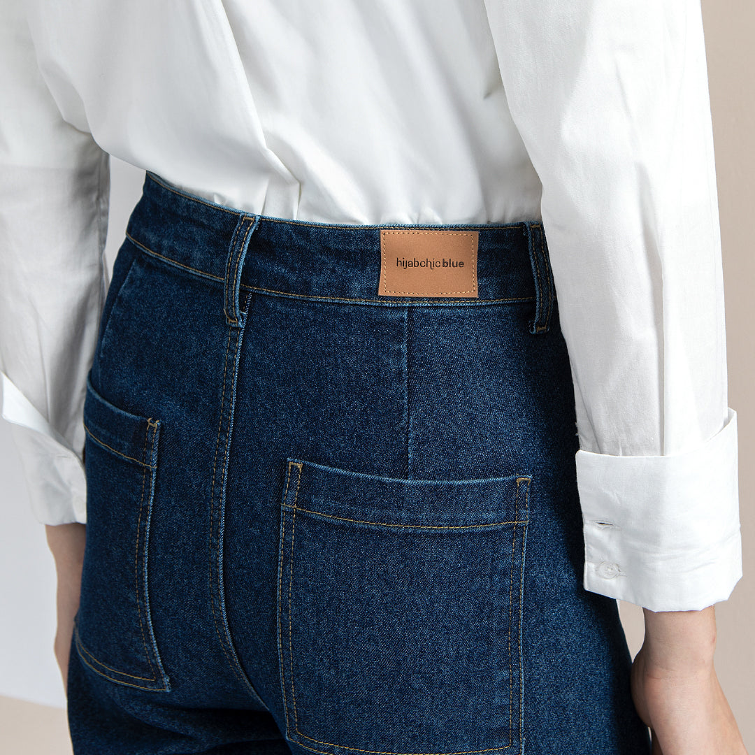 Glenda Dark Blue Denim Pants