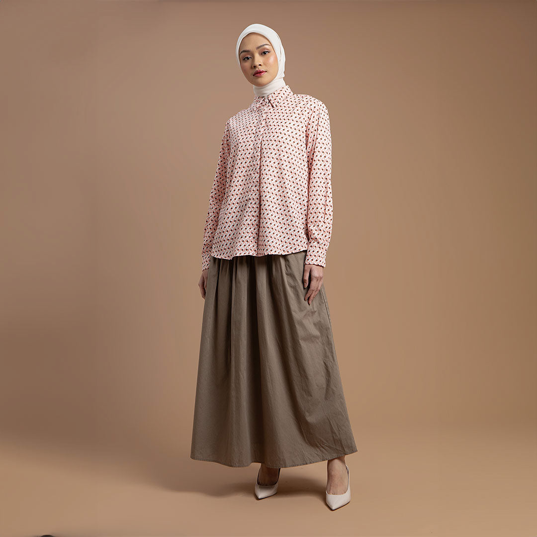 Athena Top - Kemeja Motif Bunga Elegan