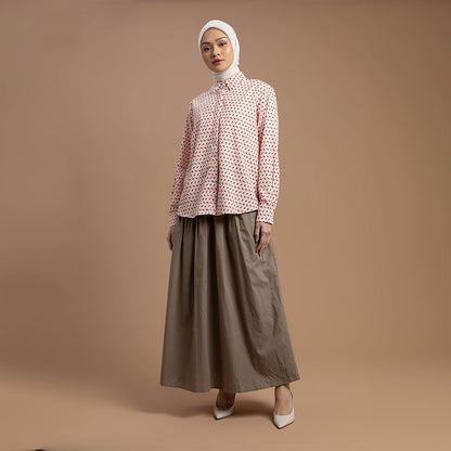 Athena Top - Kemeja Motif Bunga Elegan