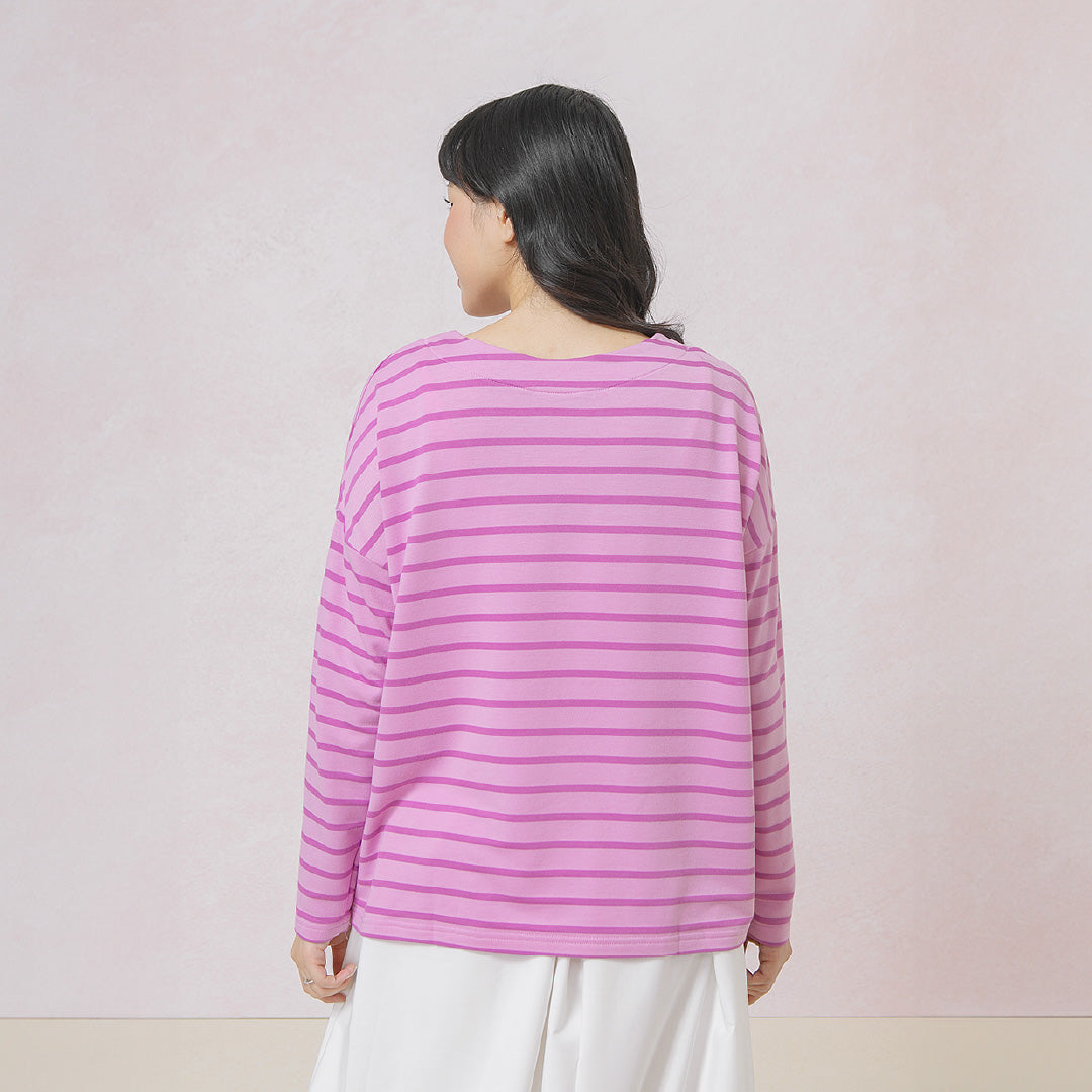 Ulyani Perennial Purple Stripe Tops