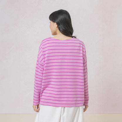 Ulyani Perennial Purple Stripe Tops