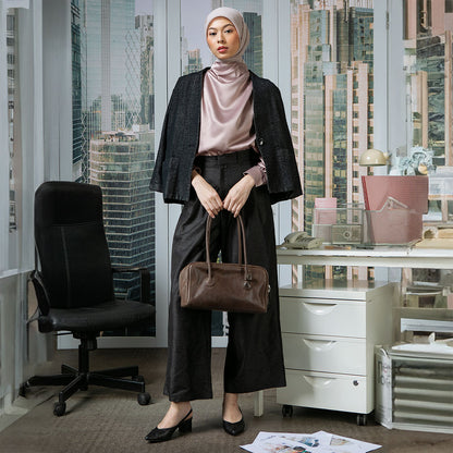 Sania Drapping Top - Blouse Satin Drape Elegan