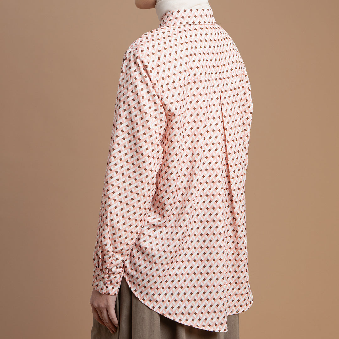 Athena Top - Kemeja Motif Bunga Elegan