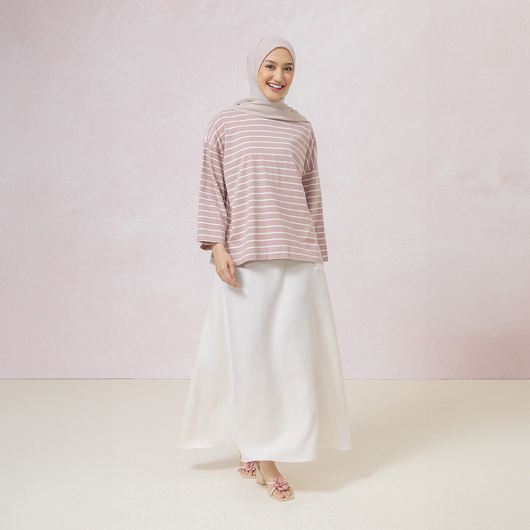 Megumi Mauve Stripe Tops