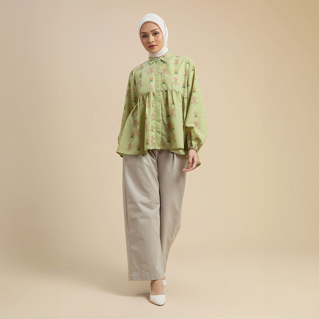 Astrid Top - Blouse Motif Bunga Elegan