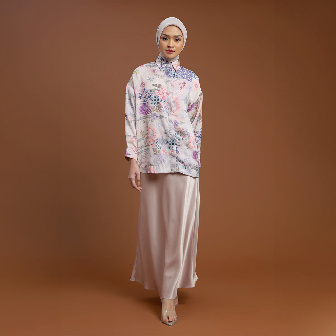 Dalene Top - Kemeja Motif Bunga Elegan