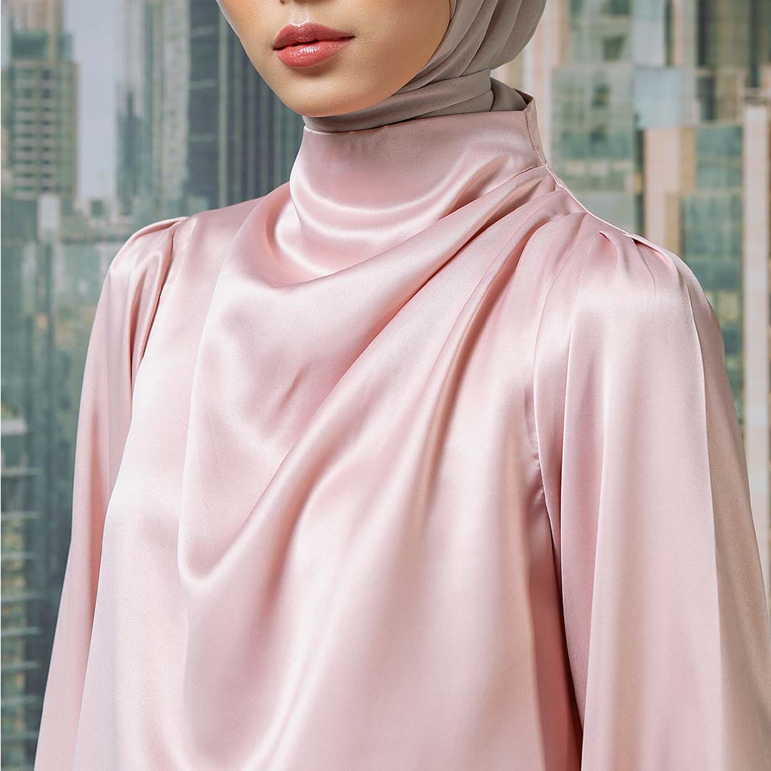 Sania Drapping Top - Blouse Satin Drape Elegan