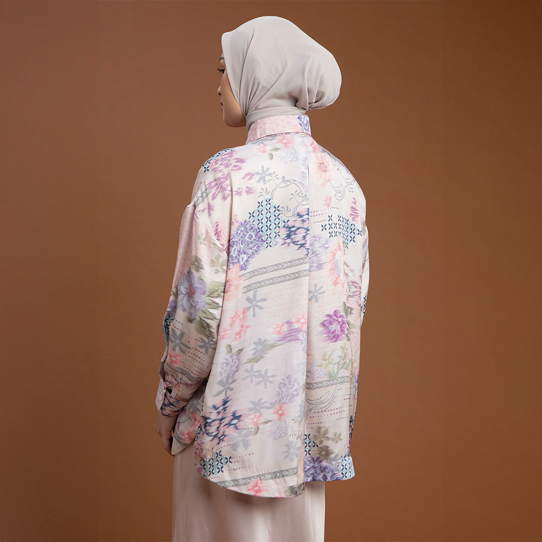 Dalene Top - Kemeja Motif Bunga Elegan
