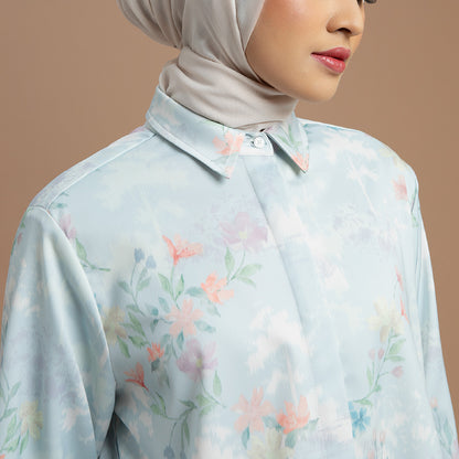 Athena Top - Kemeja Motif Bunga Elegan