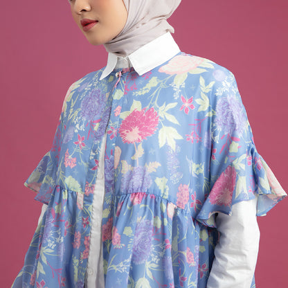 Ilona Outer - Outer Motif Bunga Ruffles