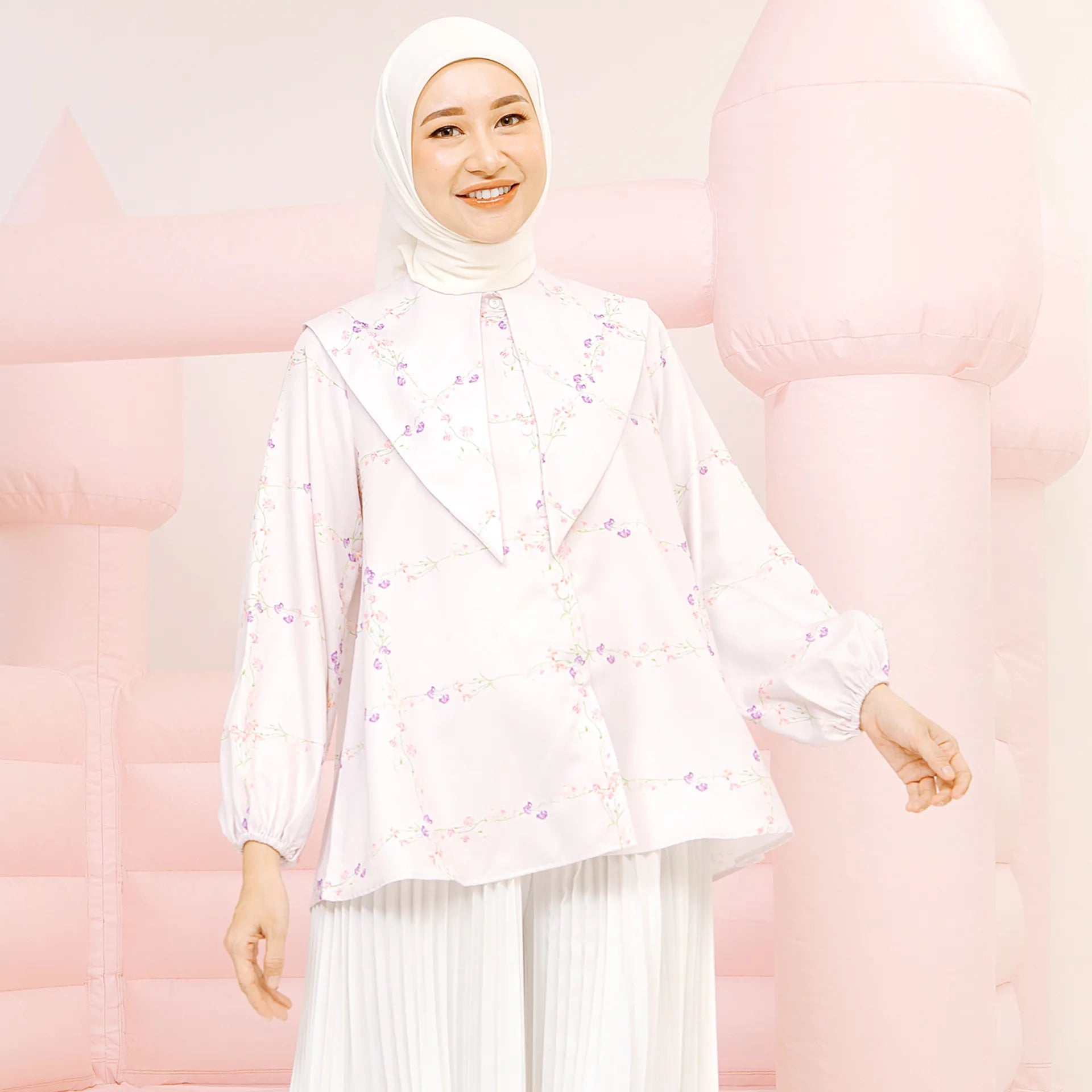 Aria Soft Pink Top | HijabChic