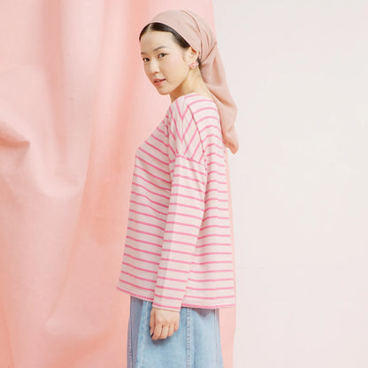 Ulyani Astoria Pink Stripe Tops