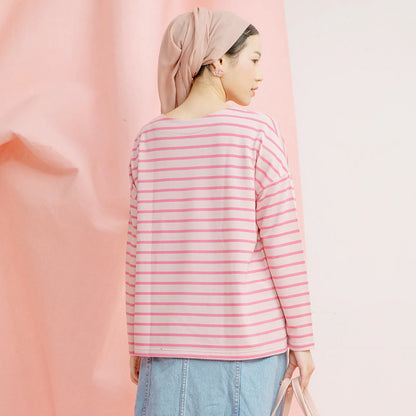 Ulyani Astoria Pink Stripe Tops