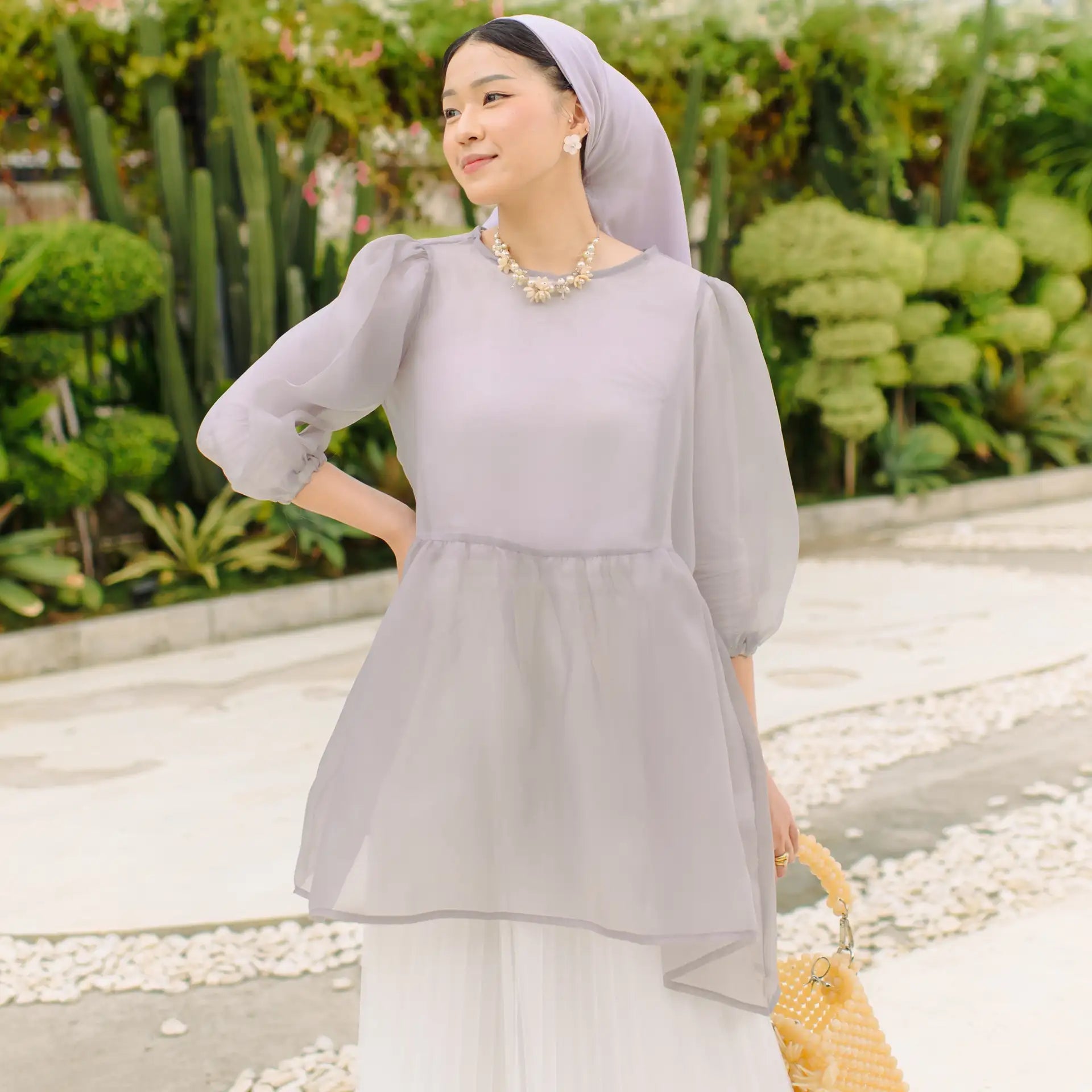 Audra Glass Grey Outerwear | HijabChic