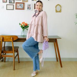 
            
                Load image into Gallery viewer, Afina Dusty Pink Tops | HijabChic
            
        